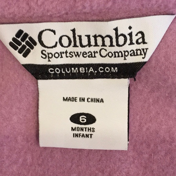 Columbia Fleece Jacket Zipper&Pockets Lilac - Picture 6 of 7
